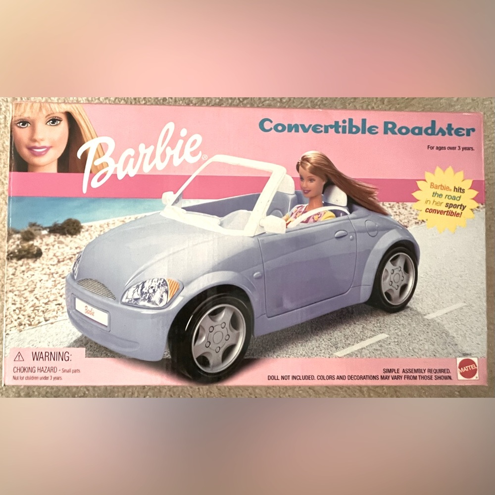 MATTEL 2001 BARBIE CONVERTIBLE ROADSTER NEW IN BOX